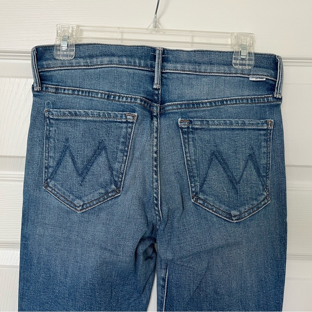 Mother Lil Outsider Sneak Bootcut Jeans Flag Me Down Size 28 Petite - Picture 7 of 10